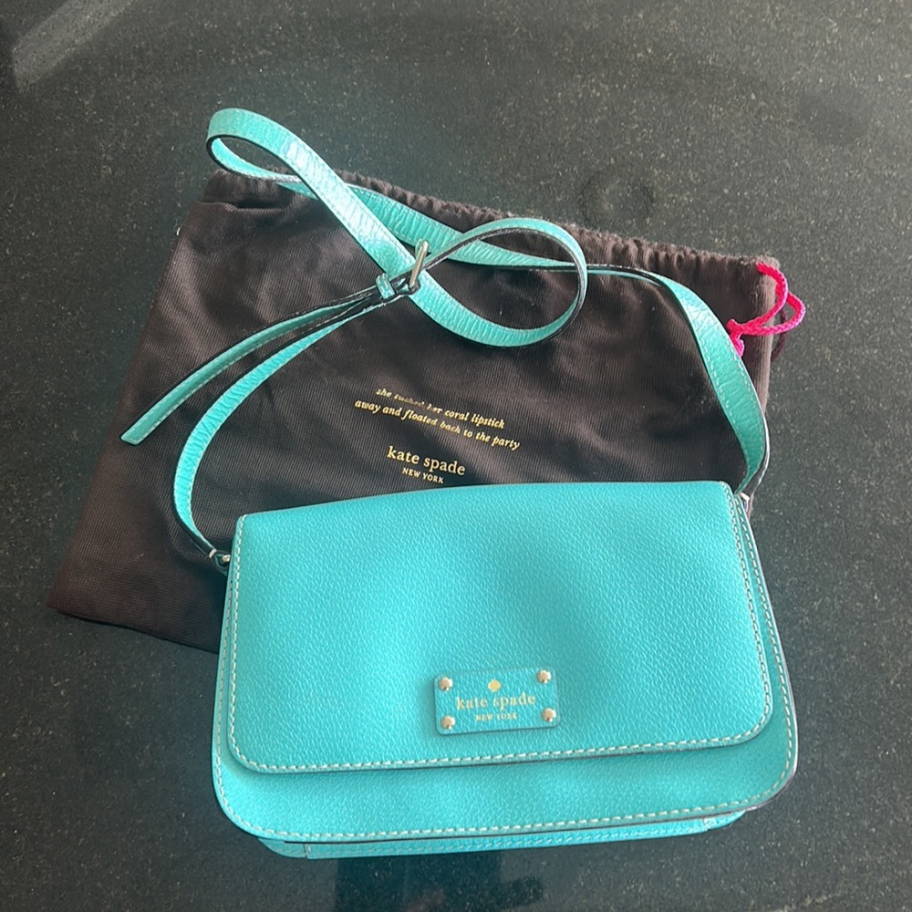 Kate Spade new beautiful turquoise Wellesley Flynn crossbody bag NWOT